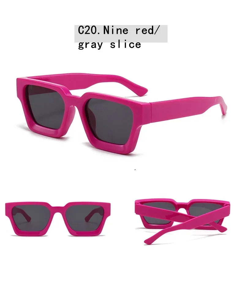 Square Women Luxury Sunglasses! 😎🟥🕶️