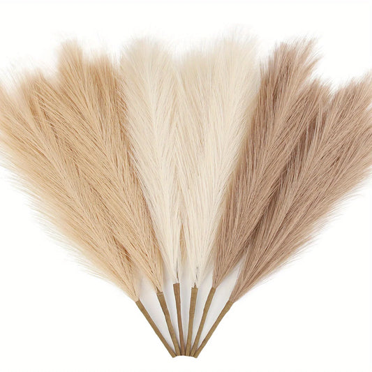 Pampas Grass Decoration Flowers Artificial 6PCS! 🏡🌾🎍
