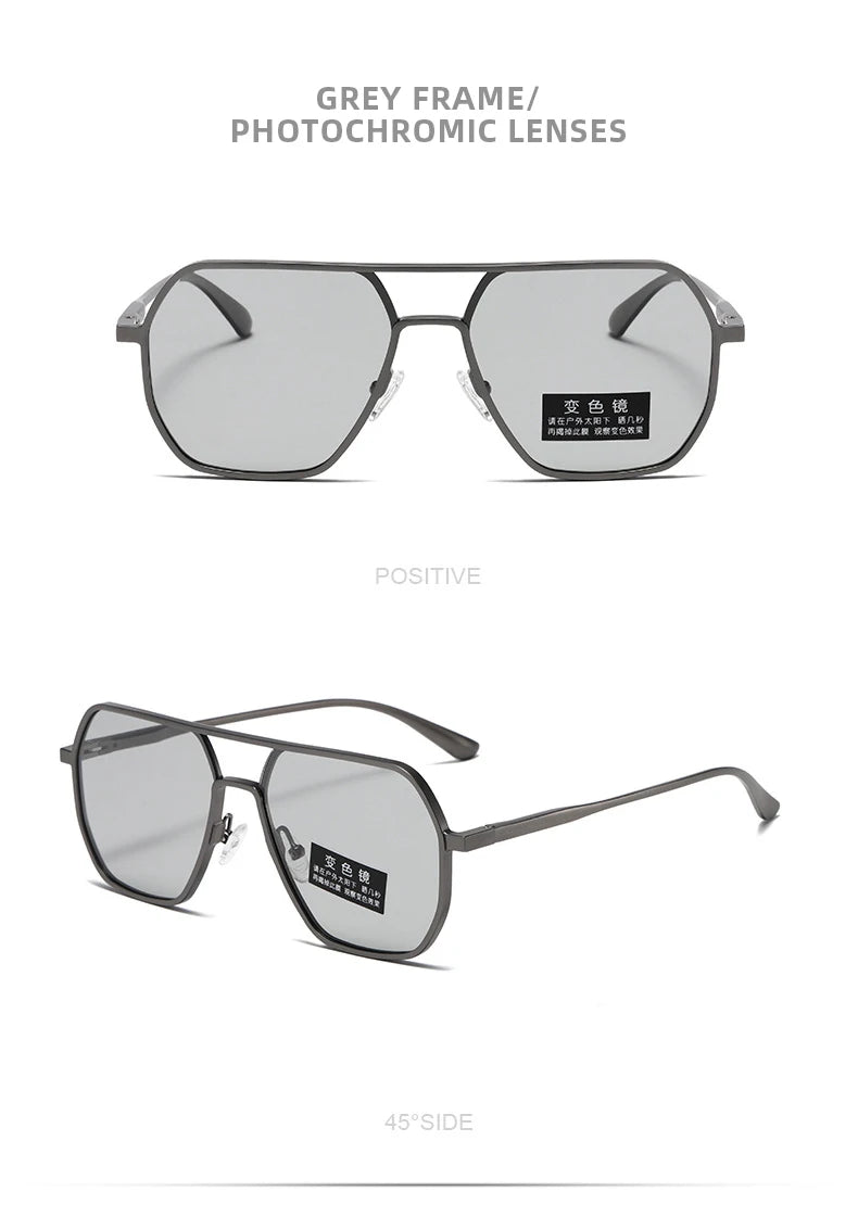 Metal Photochromic Sunglasses for Men Women! 👓🕶️🌞