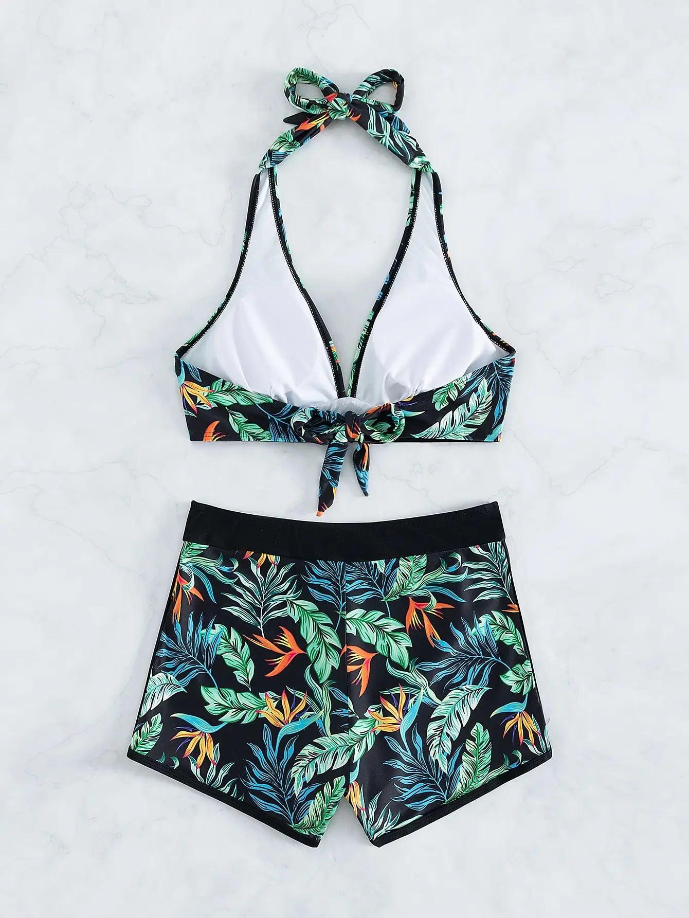 Halter High Waist Swimwear Bikini Set! 👙☀️🏖️🌊