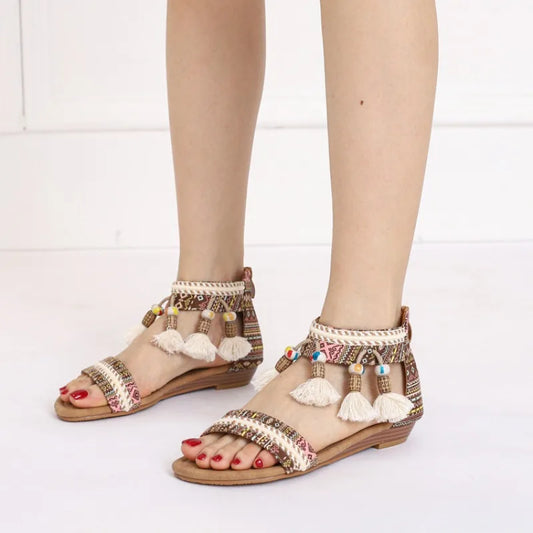 Bohemian Style Women's Sandals Flat (Summer Beach)! 👡