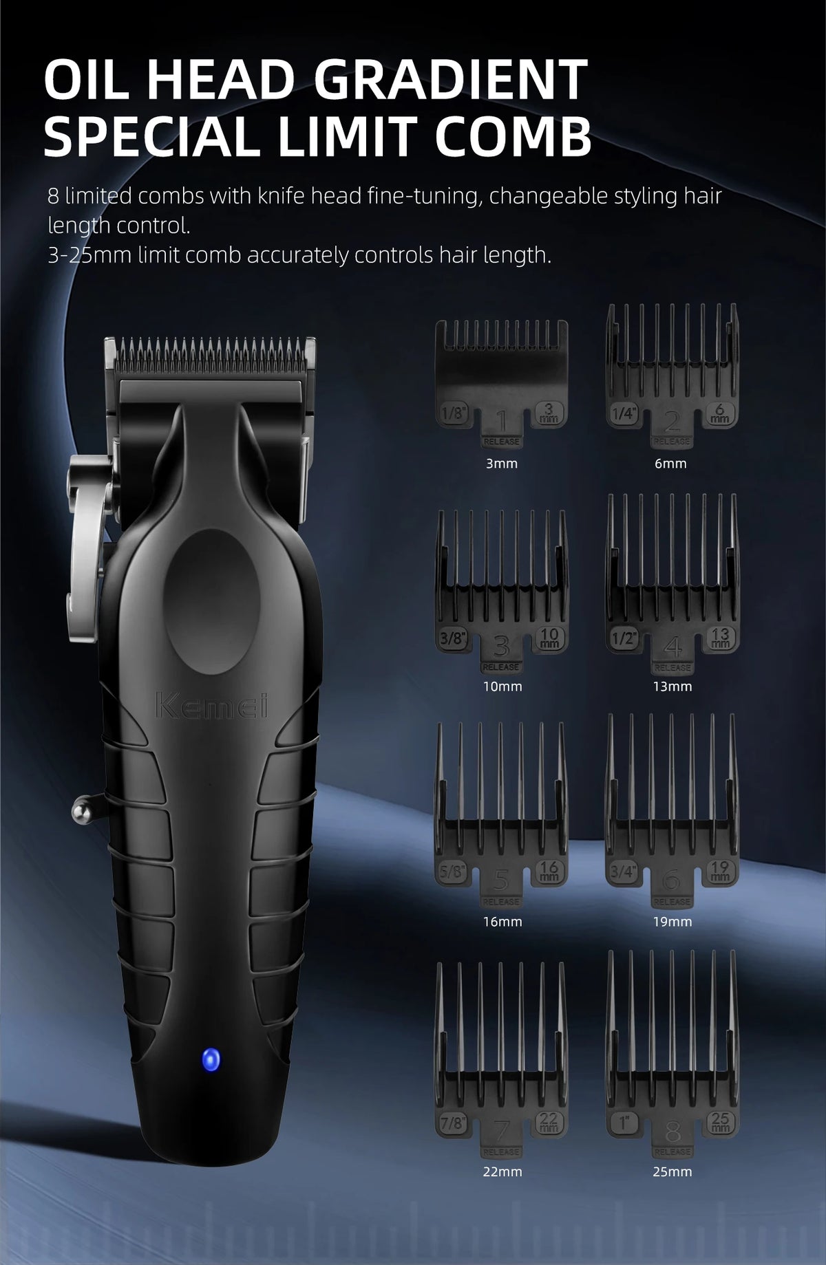 Kemei Men's Electric Hair Clipper! 💇‍♂️🔌✂️