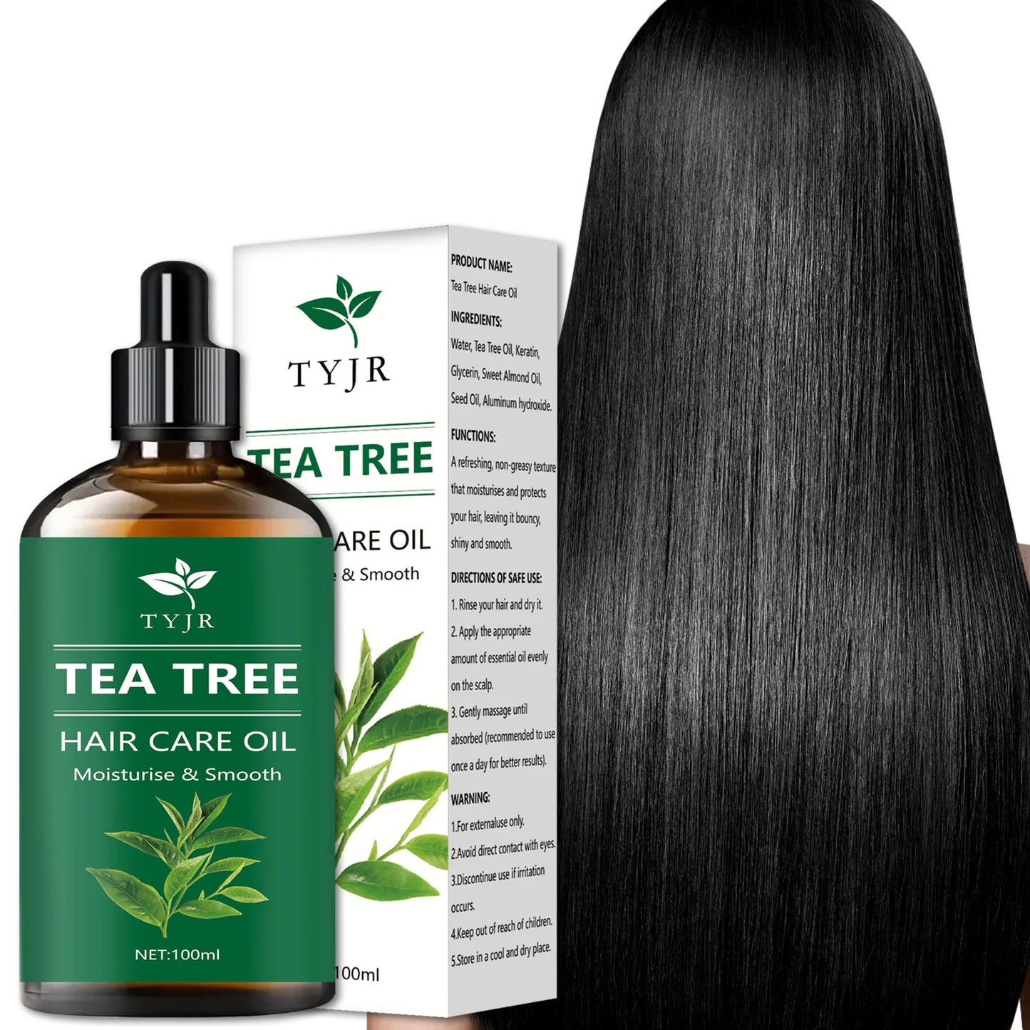 Pure Tea Tree Biotin Hair Oil – Strengthen, Soothe & Grow Naturally! 🌿