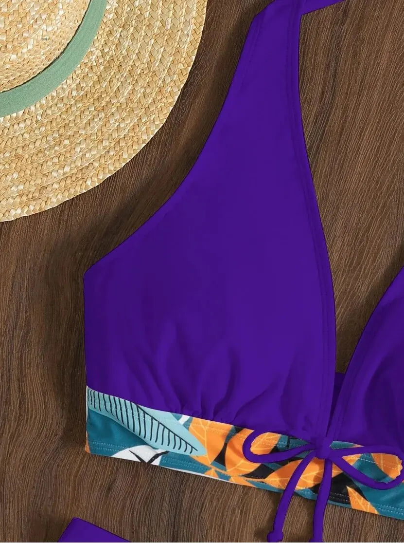 Halter High Waist Swimwear Bikini Set! 👙☀️🏖️🌊