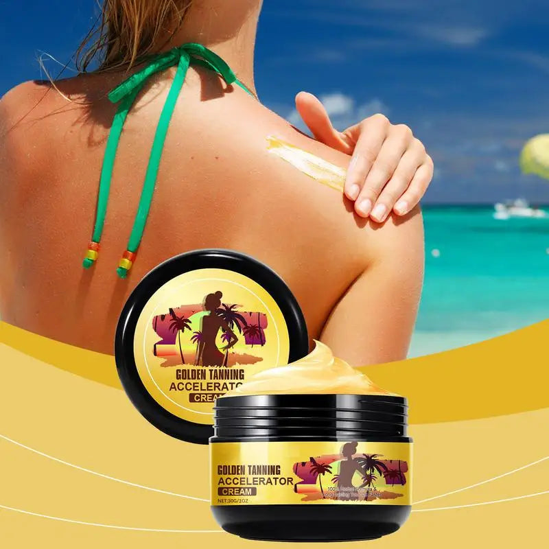 Face and Body Bronzer Tanning Cream: 🧴🌞