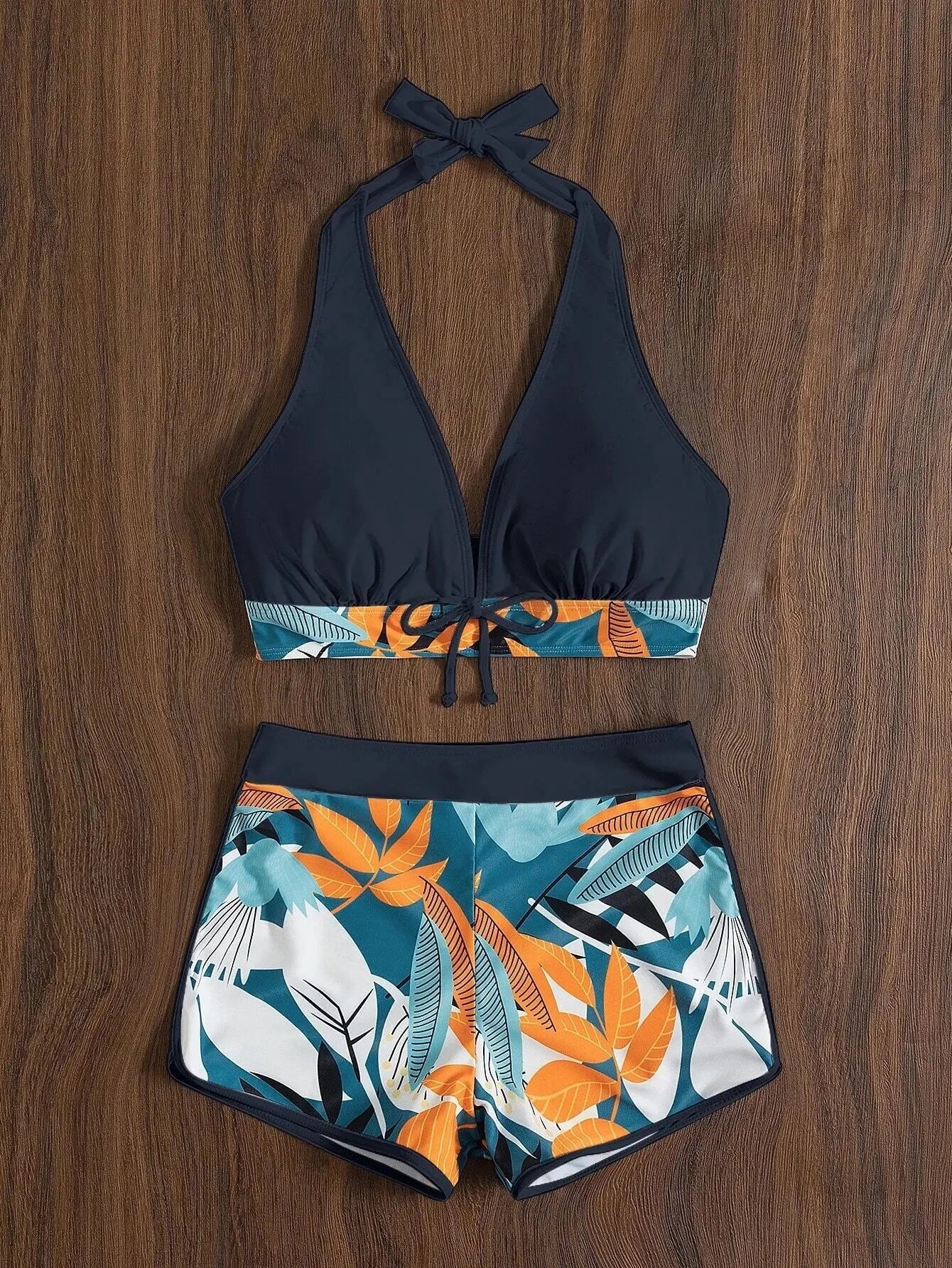 Halter High Waist Swimwear Bikini Set! 👙☀️🏖️🌊