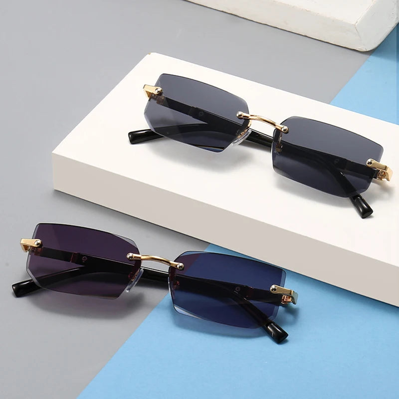Fashion Rimless Sunglasses for Men and Women! 👓🕶️🌞