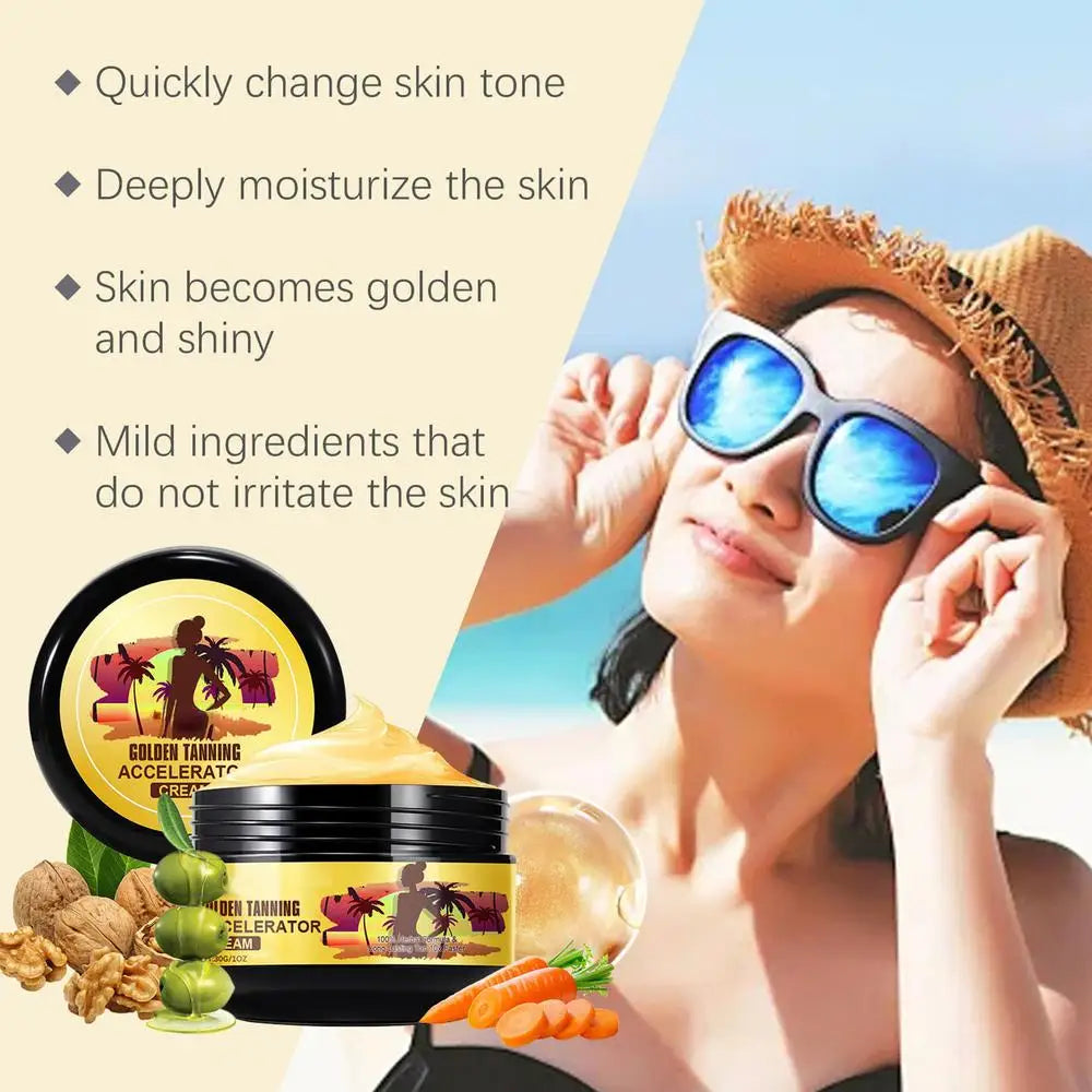 Face and Body Bronzer Tanning Cream: 🧴🌞