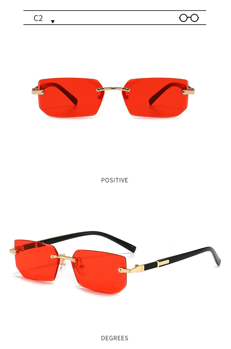 Fashion Rimless Sunglasses for Men and Women! 👓🕶️🌞