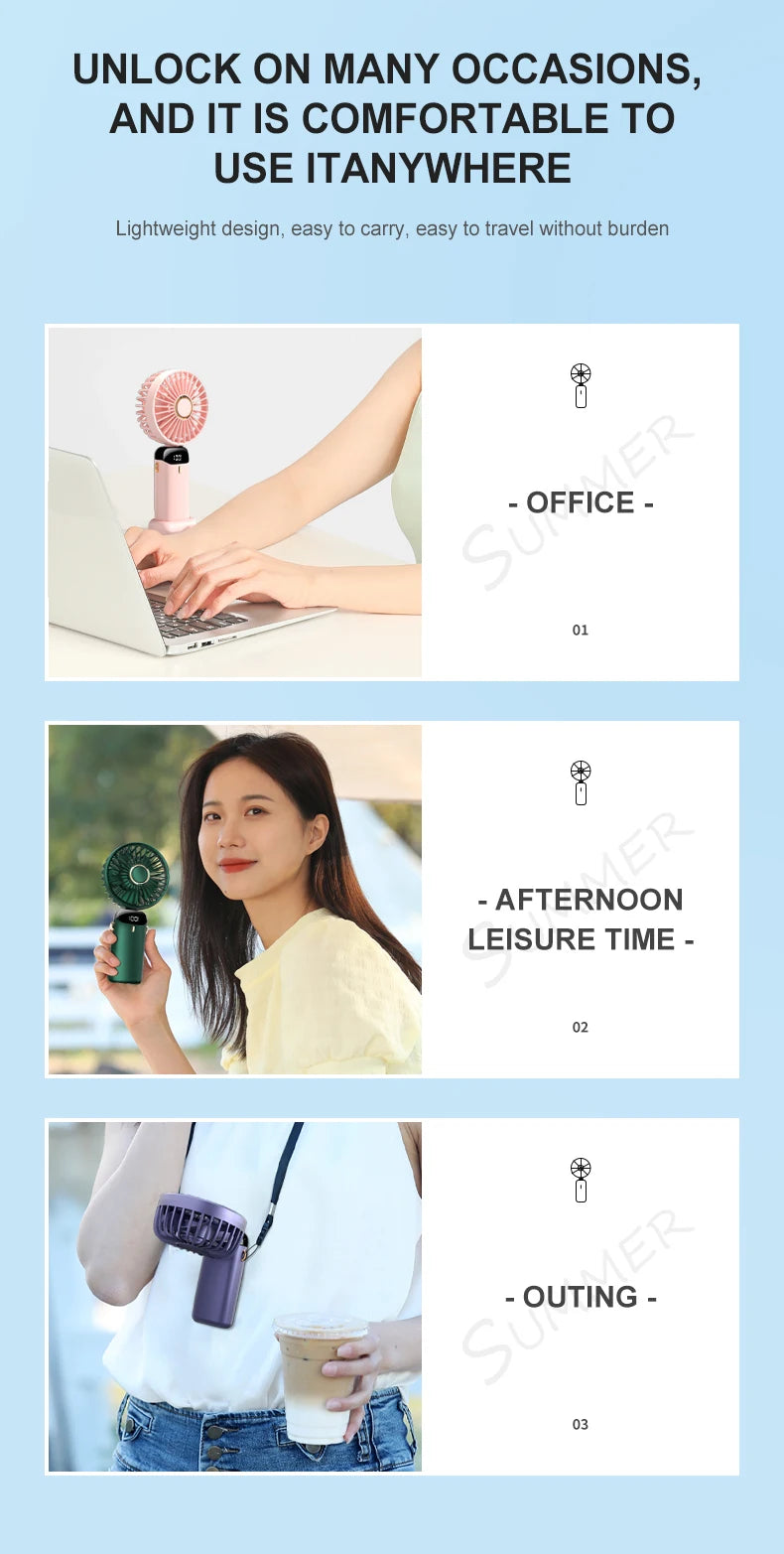 Portable Neck Hanging Mini Fan USB Rechargeable!  🧣🌬️🌀🔋