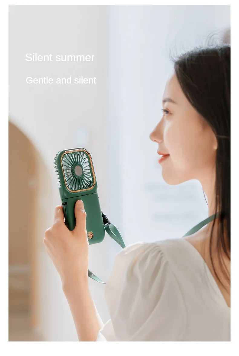 Portable USB Fan with Power Bank! 🧣🌬️🌀🔋📱