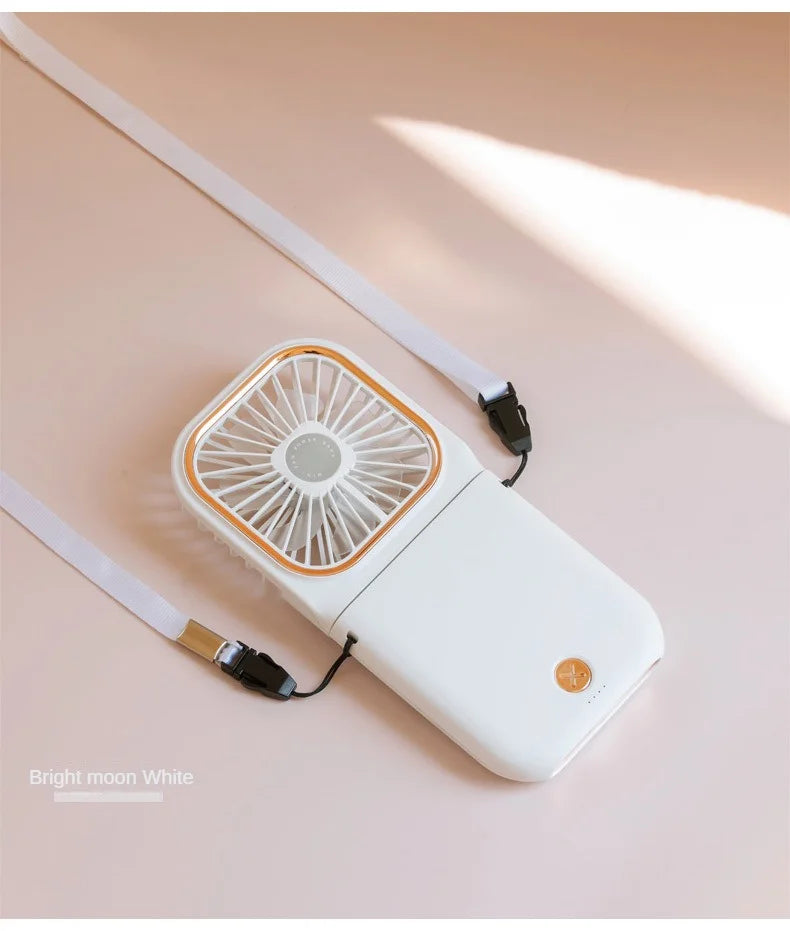 Portable USB Fan with Power Bank! 🧣🌬️🌀🔋📱