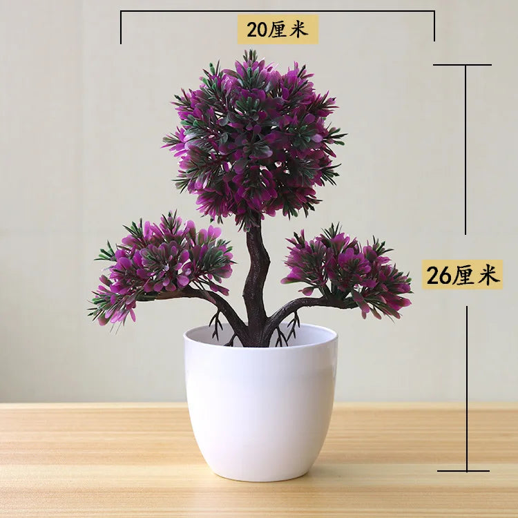 Bonsai Small Tree Simulation Plants Flowers Artificial! 🌳🪴🍃