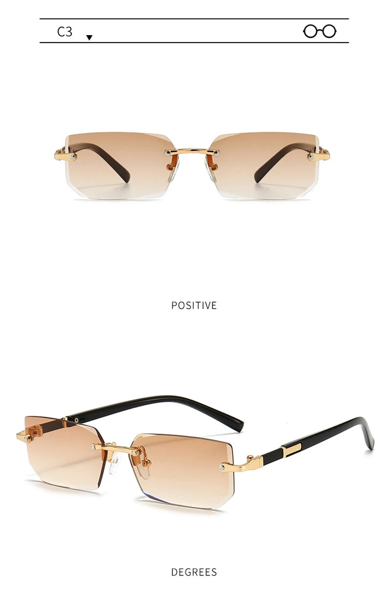Fashion Rimless Sunglasses for Men and Women! 👓🕶️🌞