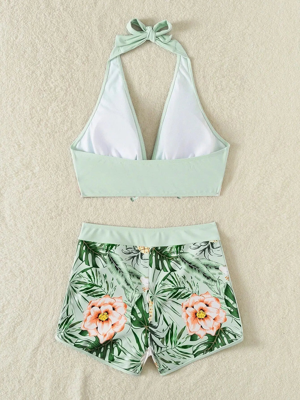 Halter High Waist Swimwear Bikini Set! 👙☀️🏖️🌊