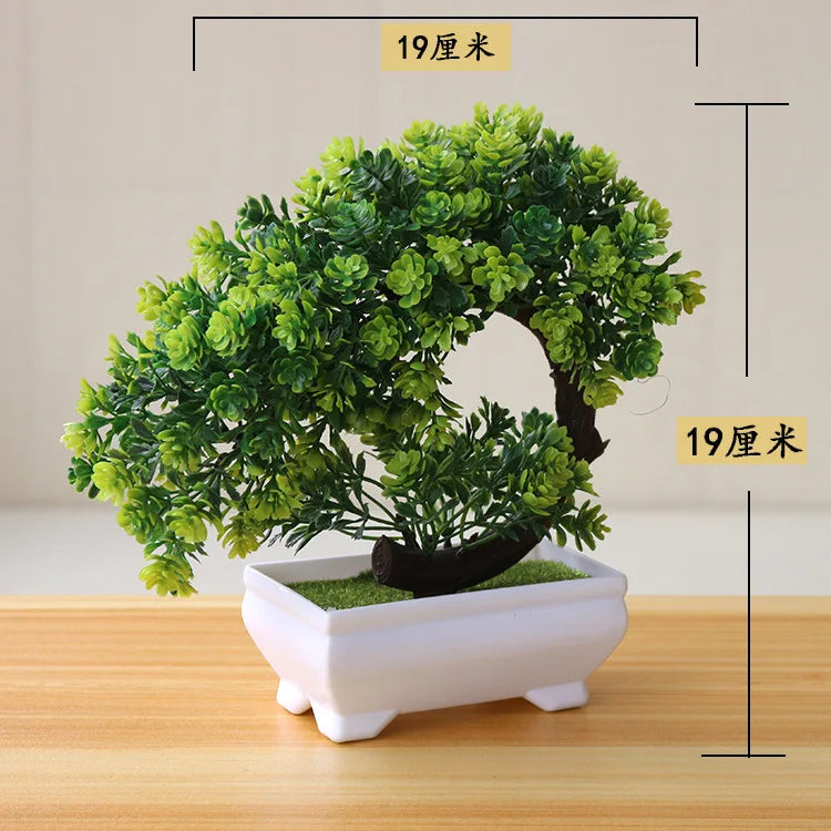 Bonsai Small Tree Simulation Plants Flowers Artificial! 🌳🪴🍃