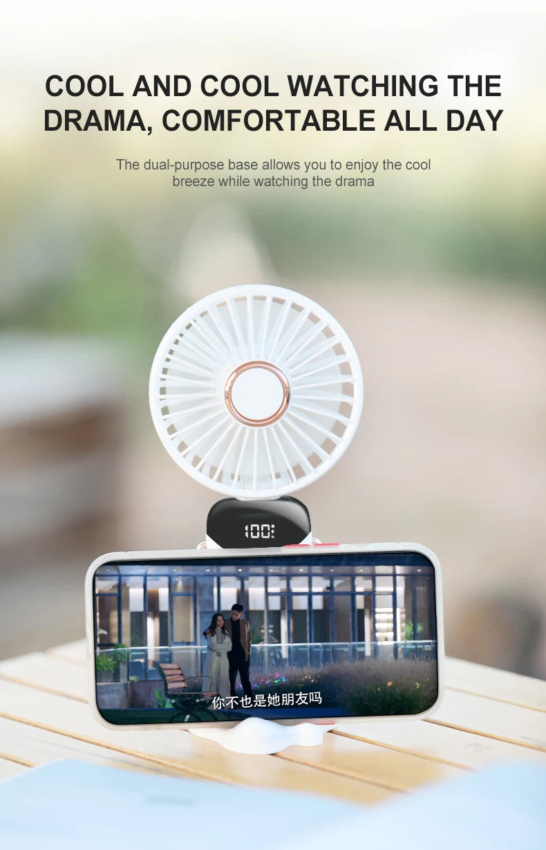 Portable Neck Hanging Mini Fan USB Rechargeable!  🧣🌬️🌀🔋