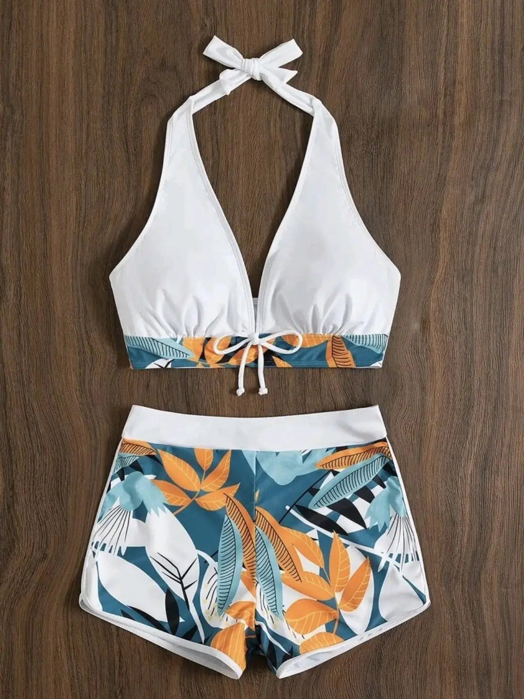 Halter High Waist Swimwear Bikini Set! 👙☀️🏖️🌊