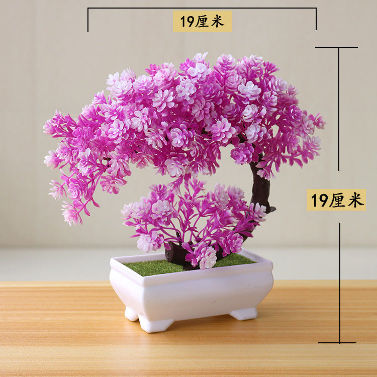 Bonsai Small Tree Simulation Plants Flowers Artificial! 🌳🪴🍃