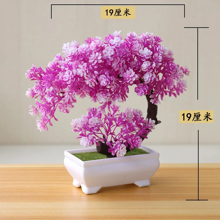 Bonsai Small Tree Simulation Plants Flowers Artificial! 🌳🪴🍃