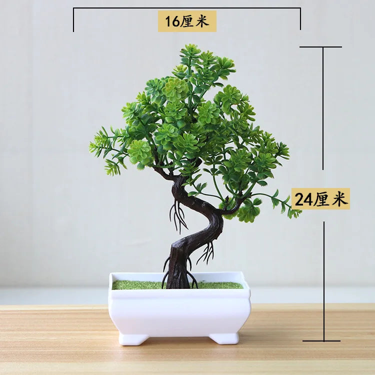 Bonsai Small Tree Simulation Plants Flowers Artificial! 🌳🪴🍃