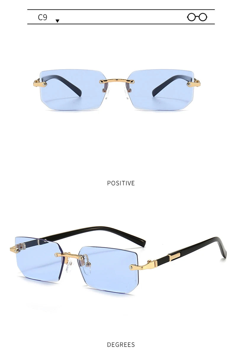 Fashion Rimless Sunglasses for Men and Women! 👓🕶️🌞