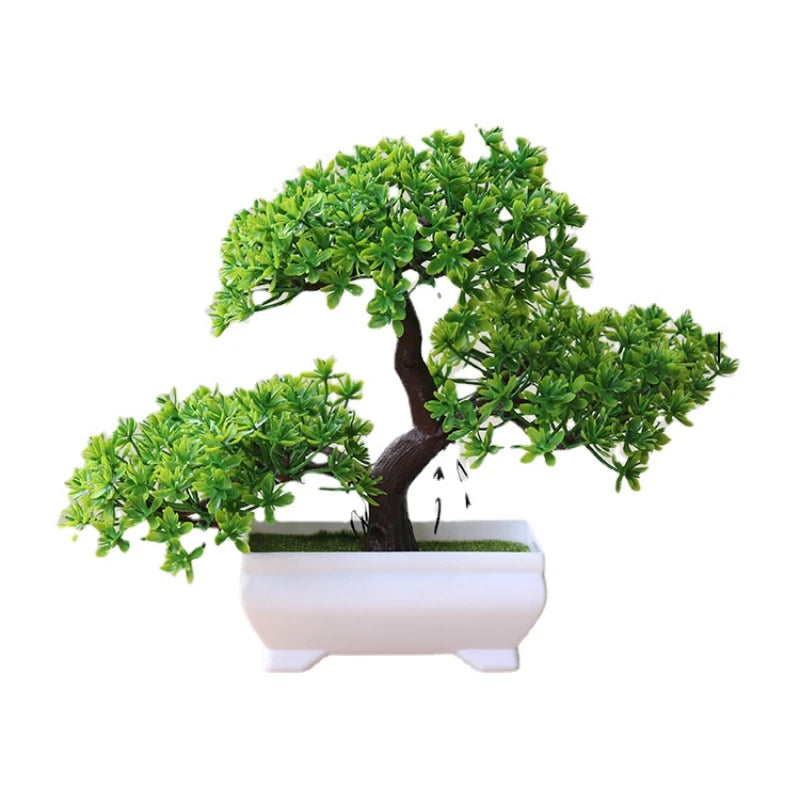 Bonsai Small Tree Simulation Plants Flowers Artificial! 🌳🪴🍃