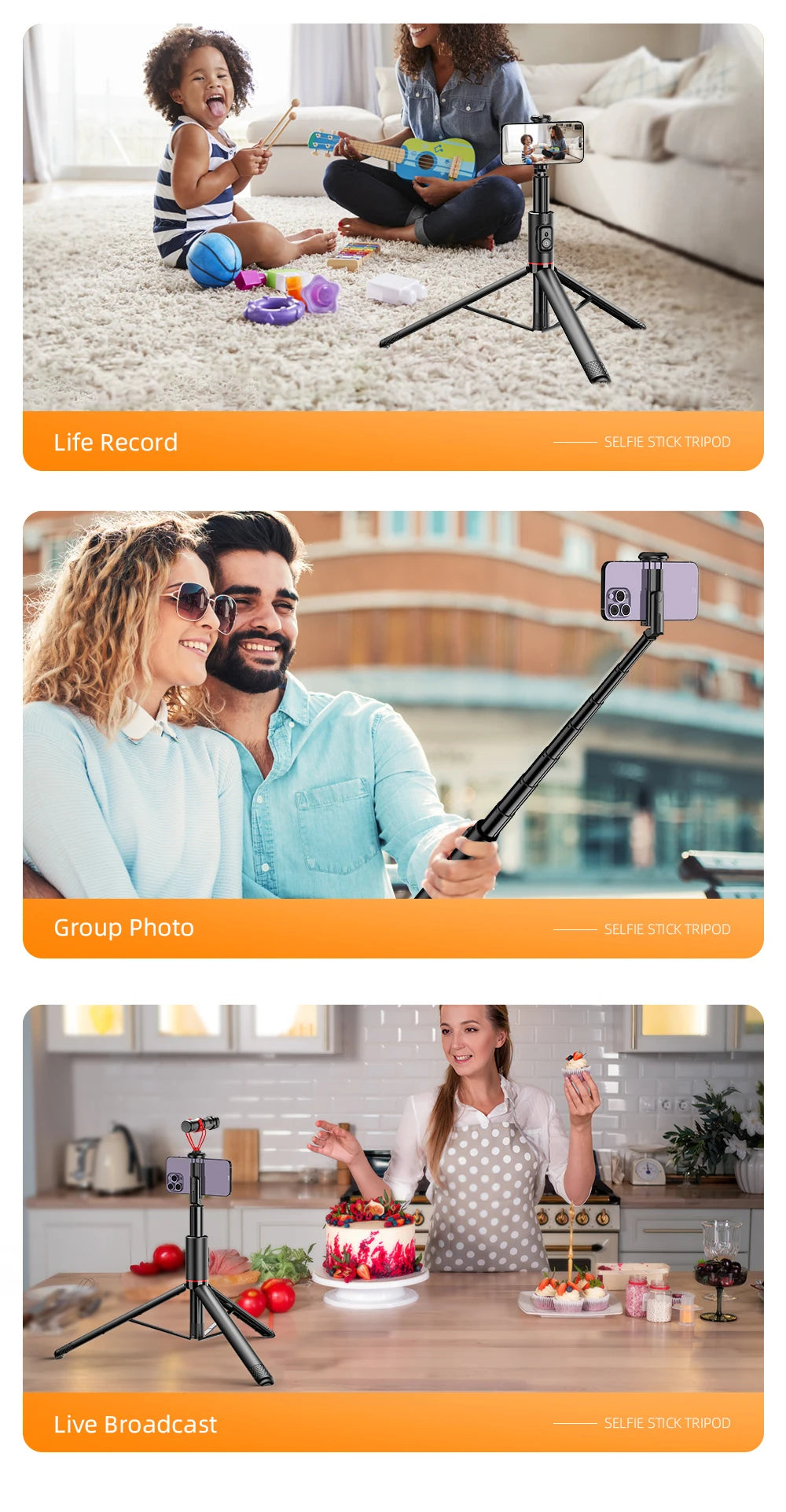 Selfie Stick with Wireless Bluetooth Remote! 🤳📱🦯