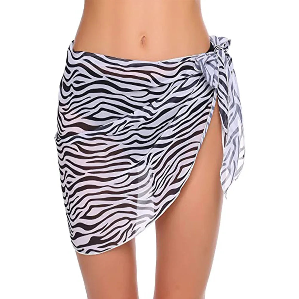 Women Summer Print Short Sarongs Swimsuit Coverups: 🩱🌴🏖️🧣
