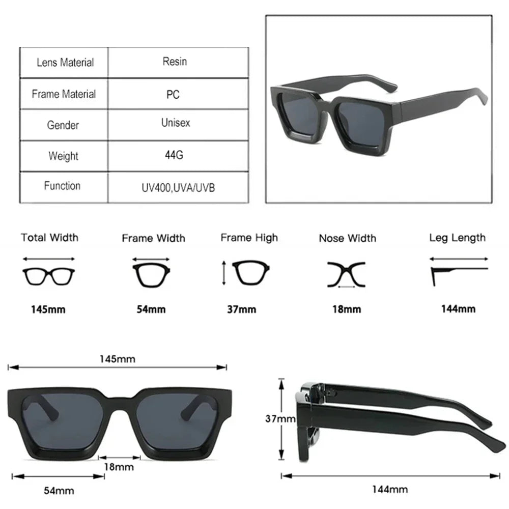 Square Women Luxury Sunglasses! 😎🟥🕶️