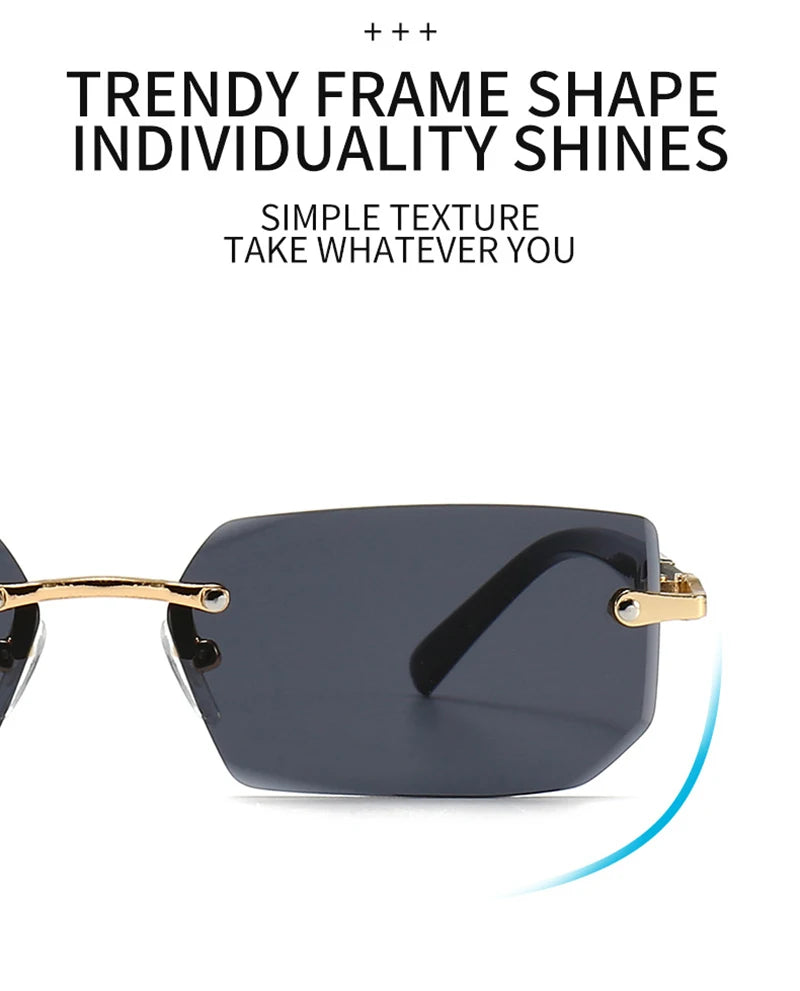 Fashion Rimless Sunglasses for Men and Women! 👓🕶️🌞