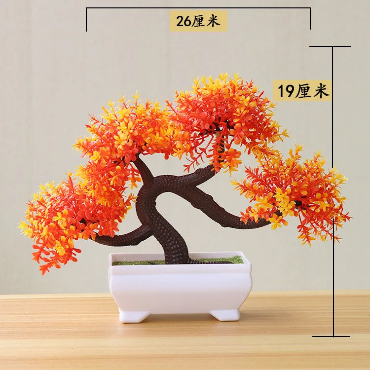Bonsai Small Tree Simulation Plants Flowers Artificial! 🌳🪴🍃