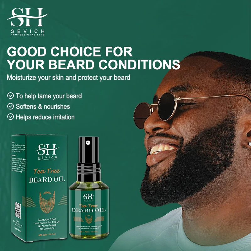 Pure Tea Tree Biotin Beard Oil – Fresh, Strong & Full Beard Care! 🧔‍♂️