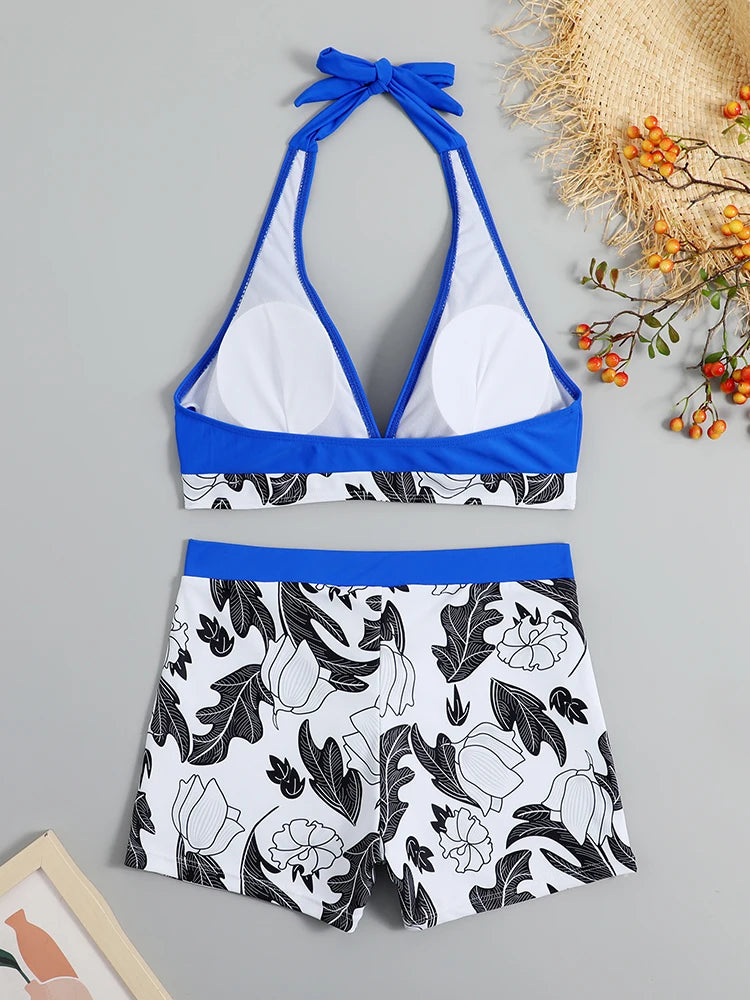 Halter High Waist Swimwear Bikini Set! 👙☀️🏖️🌊