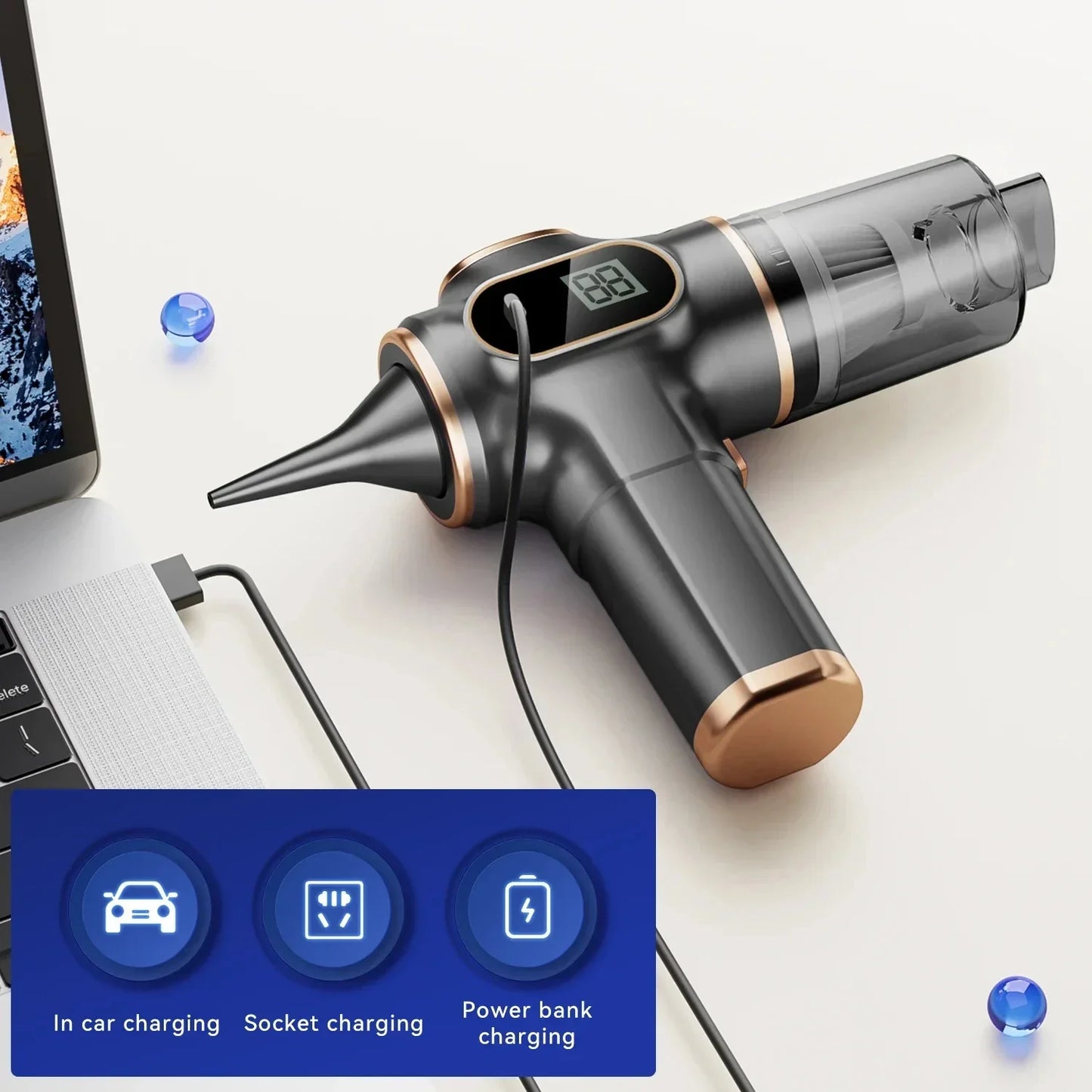 Portable Car Vacuum – Powerful, Wireless & Compact! 🚗🔋💨✨
