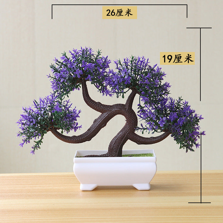 Bonsai Small Tree Simulation Plants Flowers Artificial! 🌳🪴🍃