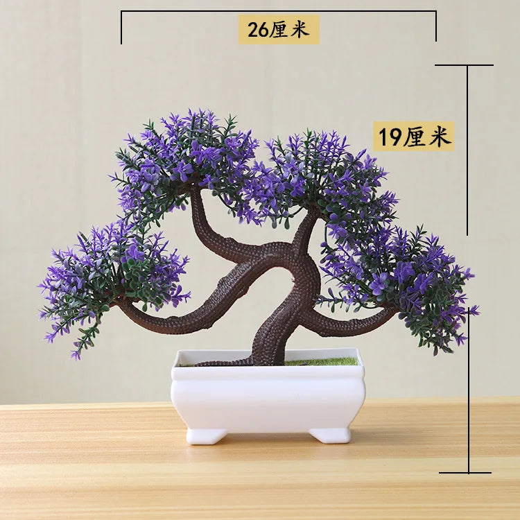 Bonsai Small Tree Simulation Plants Flowers Artificial! 🌳🪴🍃
