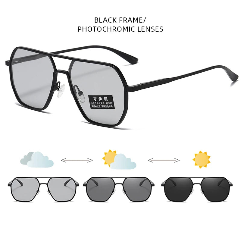 Metal Photochromic Sunglasses for Men Women! 👓🕶️🌞