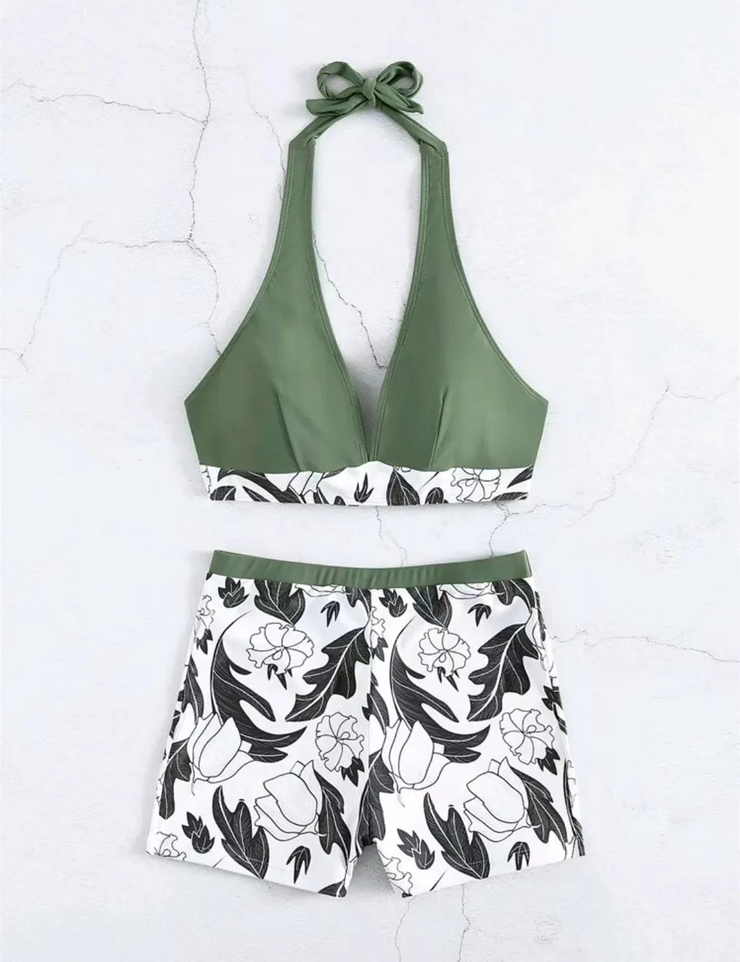Halter High Waist Swimwear Bikini Set! 👙☀️🏖️🌊