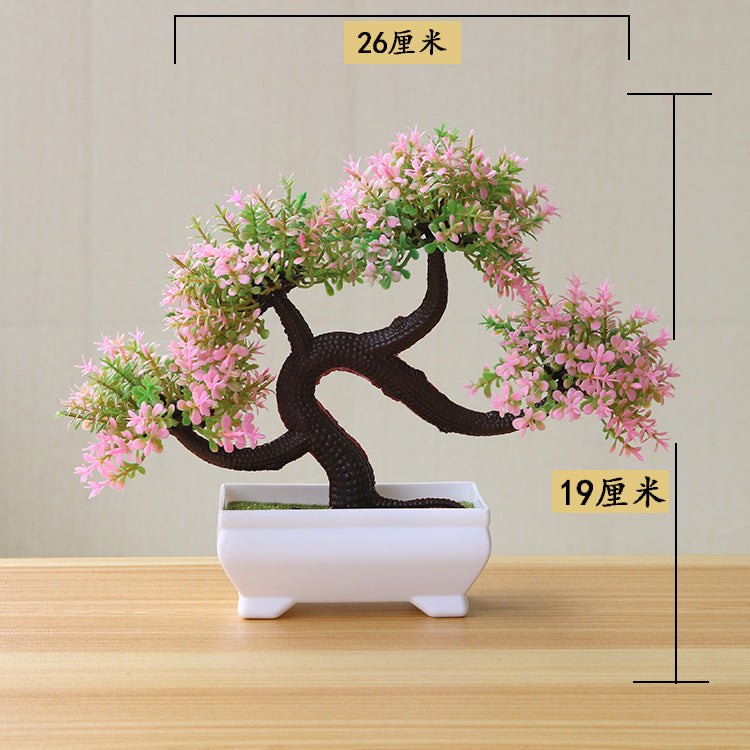 Bonsai Small Tree Simulation Plants Flowers Artificial! 🌳🪴🍃