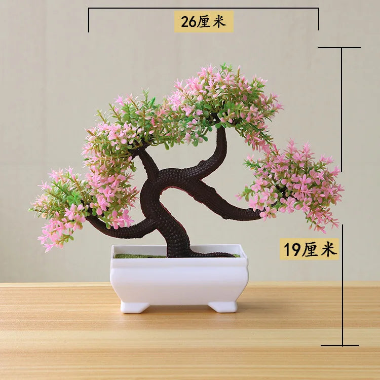 Bonsai Small Tree Simulation Plants Flowers Artificial! 🌳🪴🍃
