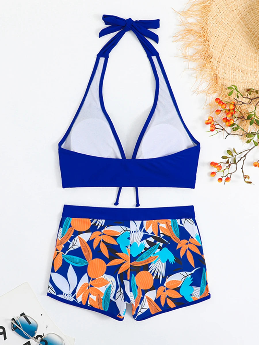 Halter High Waist Swimwear Bikini Set! 👙☀️🏖️🌊