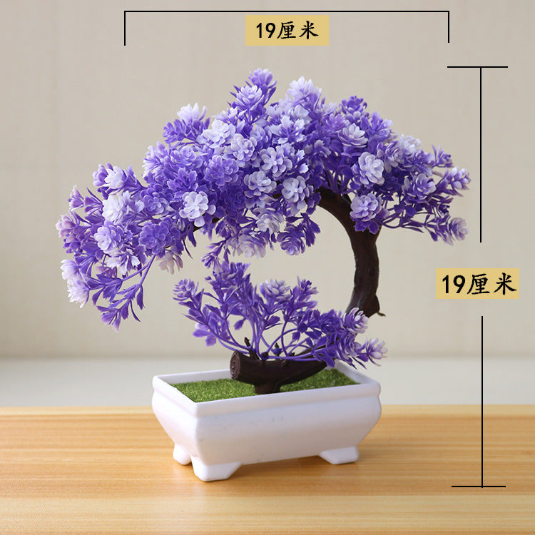 Bonsai Small Tree Simulation Plants Flowers Artificial! 🌳🪴🍃