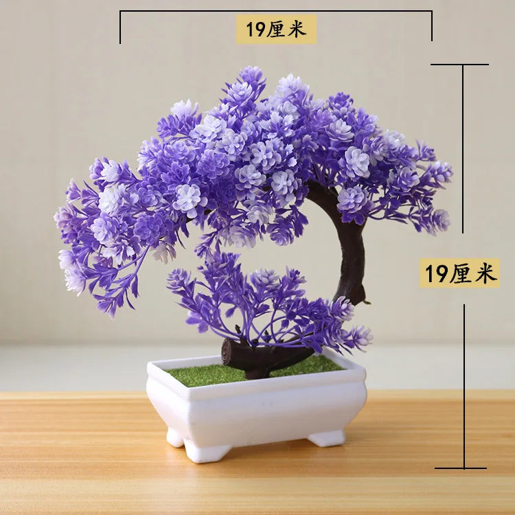 Bonsai Small Tree Simulation Plants Flowers Artificial! 🌳🪴🍃