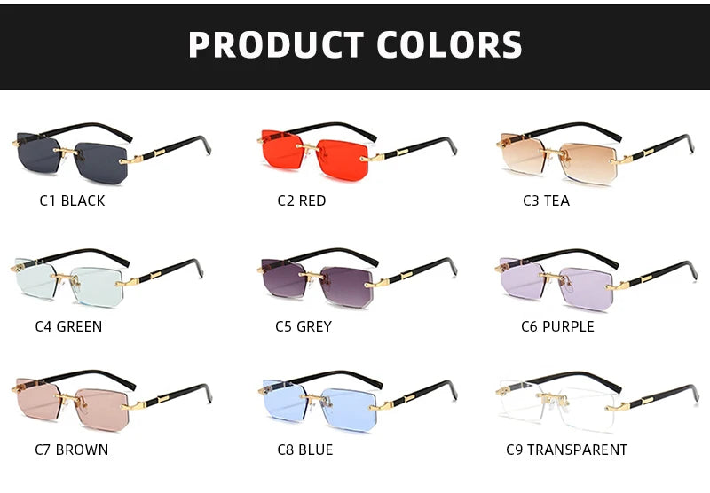 Fashion Rimless Sunglasses for Men and Women! 👓🕶️🌞