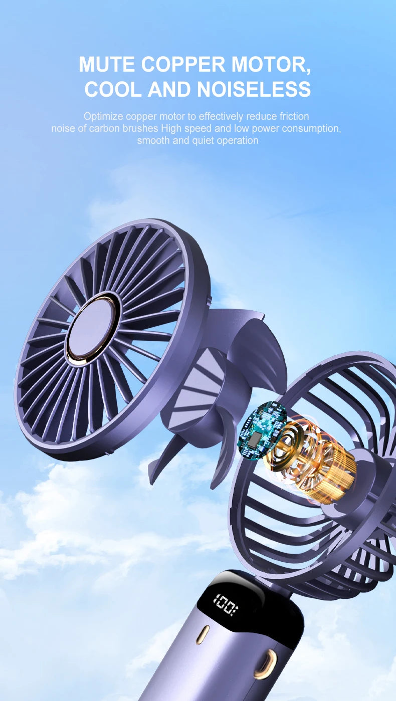 Portable Neck Hanging Mini Fan USB Rechargeable!  🧣🌬️🌀🔋