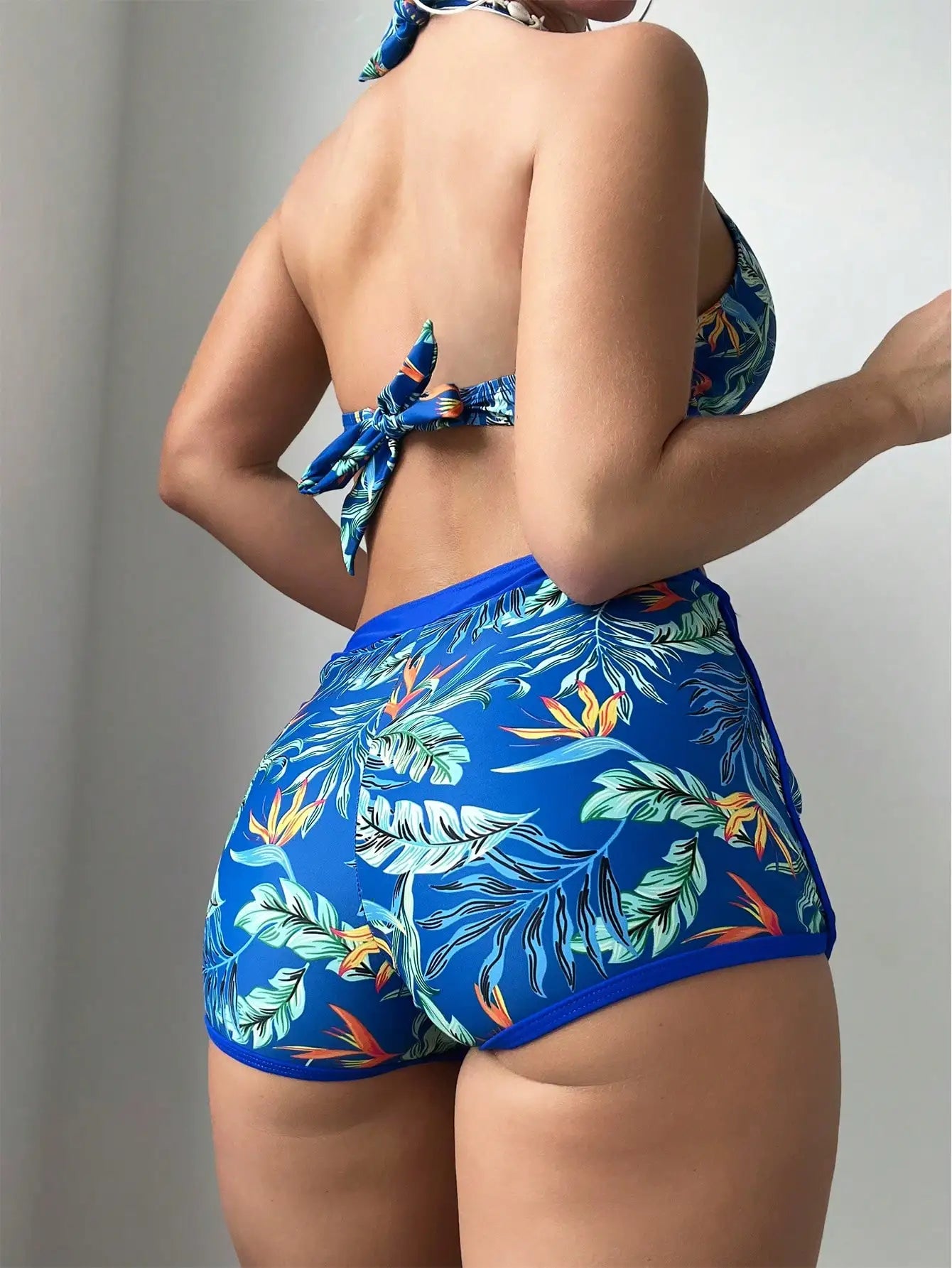 Halter High Waist Swimwear Bikini Set! 👙☀️🏖️🌊
