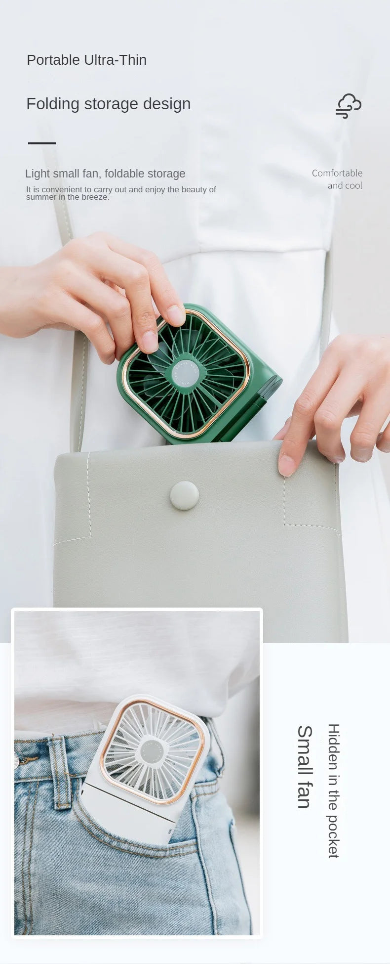Portable USB Fan with Power Bank! 🧣🌬️🌀🔋📱