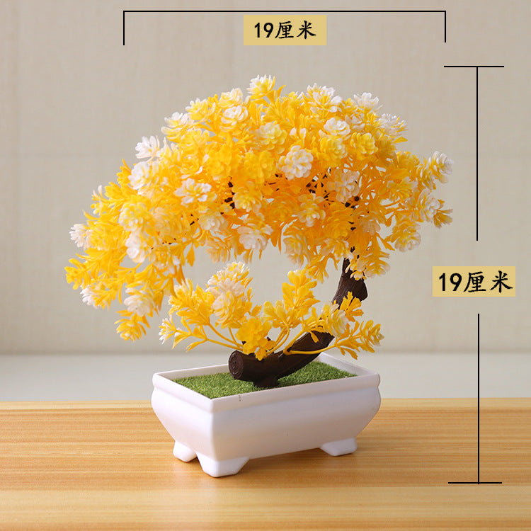 Bonsai Small Tree Simulation Plants Flowers Artificial! 🌳🪴🍃