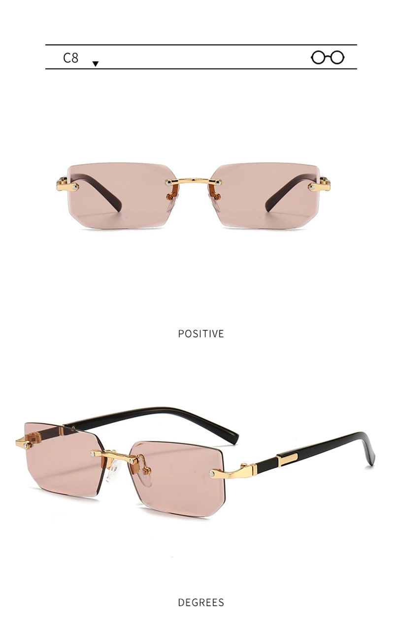 Fashion Rimless Sunglasses for Men and Women! 👓🕶️🌞
